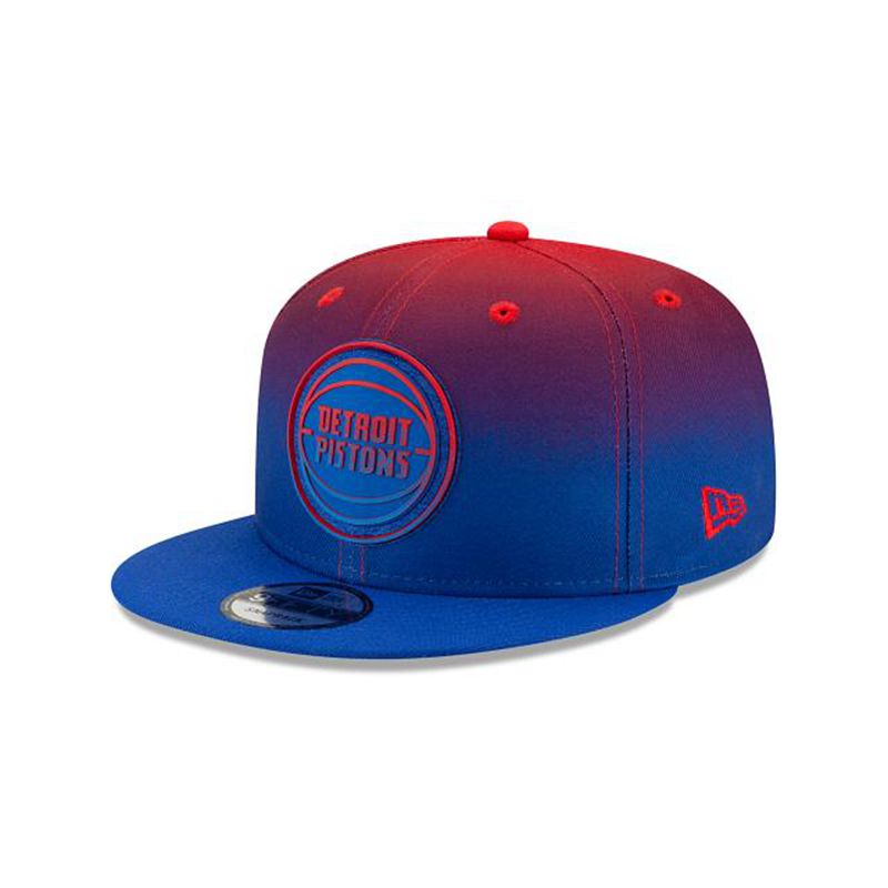 NBA Detroit Pistons Back Half 9Fifty Snapback (XYJ1662) - Blue New Era Caps